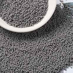 (RR2317) Matte Opaque Gray MIYUKI Round Rocailles Beads, Japanese Seed Beads, 15/0, (RR2317) Matte Opaque Gray, 1.5mm, Hole: 0.7mm, about 27777pcs/50g