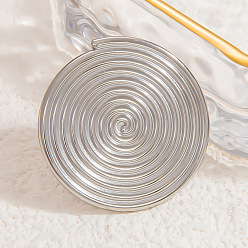 Круглые Регулируемые 304 манжеты из нержавеющей стали, платина, круглые, 36.5x35 мм, внутренний диаметр: 17 мм