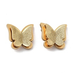 Настоящее золото 18K Ионное покрытие (ip) 304 брелоки из нержавеющей стали, очарование бабочки, реальный 18 k позолоченный, 12.5x13x6.5 мм, отверстие : 1.8 мм