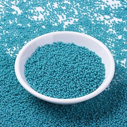 (RR4483) Duracoat Dyed Opaque Azure MIYUKI Round Rocailles Beads, Japanese Seed Beads, 11/0, (RR4483) Duracoat Dyed Opaque Azure, 2x1.3mm, Hole: 0.8mm, about 50000pcs/pound