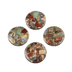Аква Терра Яшма Синтетические подвески Aqua Terra Jasper, плоско-круглые, 40x7 мм, отверстие : 1.4 мм