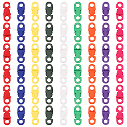 (52) Непрозрачная лаванда 54шт 9 цвета пластиковые боковые пряжки, сверхмощные защелки для рюкзака, поясная сумка, разноцветные, 28x11x6 мм, отверстие : 5.5 мм, 6 шт / цвет