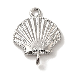 Платина Стойка покрытие латунь форма оболочки соединитель подвески ссылки, без кадмия и без свинца, долговечный, платина, 17x14x4 мм, отверстие : 1.6 мм