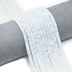 Опал Синтетические Opalite бисер пряди, матовые, дисковые бусы, Heishi бусы, 4~4.5x2~2.5 мм, отверстие : 1 мм, около 155~157 шт / нитка, 15.24 дюйм (38.7 см)