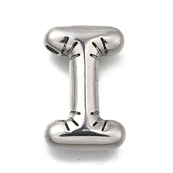 Letter I 304 подвески из нержавеющей стали, буквенное очарование, анти-тускнение, Буква "i", 21x13.5x5.5 мм, отверстие : 3.4x2 мм