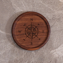 Tool Деревянные подсвечники, для деревенской свадьбы, день рождения, праздничное оформление, компас, 9x1 см