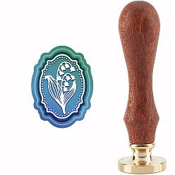 Цветок Сургучная печать конверт подарочная печать, с желтым сандалом, цветочным узором, 89~90 мм