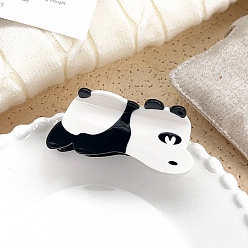 Черный Заколки для волос в форме когтей из ацетата целлюлозы, аксессуары для волос для женщин и девочек, панда, чёрные, 39x85 мм