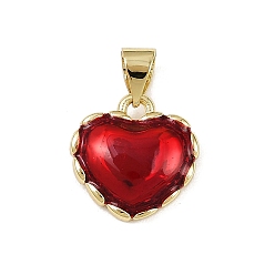 (123L) Белый крем непрозрачный блеск Латунь эмаль подвески, без кадмия и без свинца, сердце прелести, реальный 18 k позолоченный, огнеупорный кирпич, 13x13x3.5 мм, отверстие : 3.5x3.5 мм