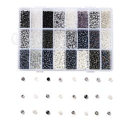 (52) Непрозрачная лаванда 288 g 24 раскрашивает стеклянный бисер, круглые, разноцветные, 6/0, 4~5x2.5~4.5 мм, отверстие : 1.2~1.5 мм, 12 г / цвет