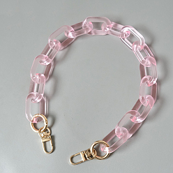 Pink Резиновые ручки, с застежкой железа, для замены ремней для мешков, золотой свет, розовые, 45 см