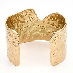 Настоящее золото 18K Ионное покрытие (ip) 304 браслет-манжета из нержавеющей стали с широкой открытой манжетой для женщин, реальный 18 k позолоченный, внутренний диаметр: 1-3/4x2-3/8 дюйм (4.6 см x 6.15 см)