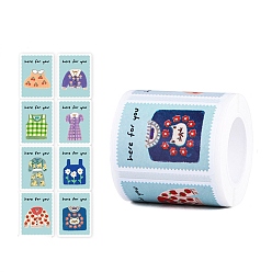 Rectangle 200шт рулон наклеек, самоклеящиеся бумажные наклейки, для партии, декоративные подарки, одежда, прямоугольные, 40x30x0.1 мм