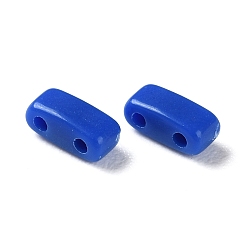 Royal Blue Opaque Acrylic Slide Charms, Rectangle, Royal Blue, 2.3x5.2x2mm, Hole: 0.8mm