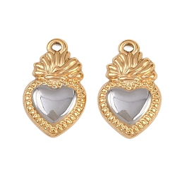 Золотой & Цвет Нержавеющей Стали 304 подвески из нержавеющей стали, ионное покрытие (ip), очарование священного сердца, золотые и нержавеющая сталь цвет, 21x13x2 мм, отверстие : 1.6 мм