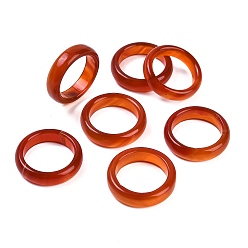 (123L) Белый крем непрозрачный блеск Кольца из натурального агата, окрашенного и нагретого, для женщин, огнеупорный кирпич, 5.5 мм, внутренний диаметр: 17~17.5 мм