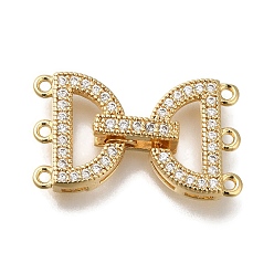 Настоящее золото 18K Латунное микропейв, прозрачный кубический цирконий, складные застежки, без кадмия, без никеля и без свинца, 2 нитей, 6-луночное, арка, реальный 18 k позолоченный, 24 мм