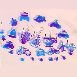 Белый Кулон силиконовые формы, формы для сережек, формы для литья гипсовой смолы, разнообразные, белые, 115x118x4 мм