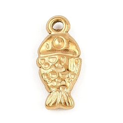 Золотой 304 подвески из нержавеющей стали, рыбы прелести, золотые, 16x7.5x3 мм, отверстие : 1.4 мм