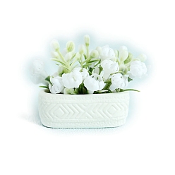 Белый Модель десерта из смолы на полке для цветов на окне, украшение куклы, аксессуары для ролевых игр, белые, 45x18x45 мм