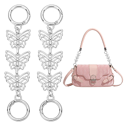 Платина Цепочки для кошельков из сплава, для замены ремней для мешков, бабочка, платина, 142 мм