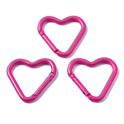 Камелия Алюминиевые пружинные кольца ворот, сердце, камелия, 40.2~42x43~44x4.5~6 мм