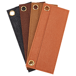 (52) Непрозрачная лаванда 4шт 4 цвета вставка-органайзер из шерстяного фетра, с железными втулками, для формирователя мешков, прямоугольные, разноцветные, 7x17x0.3 см, отверстие : 9.5 мм, 1 шт / цвет