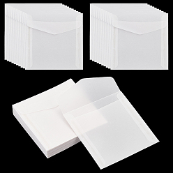 White Translucence Paper Envelopes, Blank Envelope, Rectangle, White, 120x120x0.5mm
