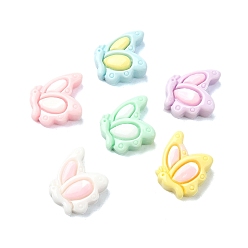 Бабочка Макарун цветная непрозрачная смола декодирование кабошонов, разноцветные, бабочка, 15x10x4.5 мм