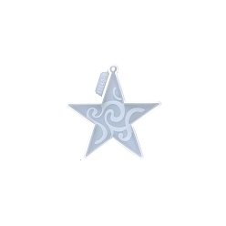 Звезда Силиконовые формы для подвесок пищевого класса своими руками, формы для литья смолы, звезда, 84x83 мм