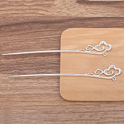 Серебро Поиск палочек для волос из сплава в старинном стиле, для ювелирных украшений своими руками, облако, серебряные, 153x22 мм, 20 шт / комплект