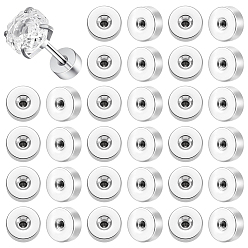 Нержавеющая Сталь Цвет 60 шт. 304 гайки ушные из нержавеющей стали, плоско-круглые, цвет нержавеющей стали, 5x2 мм, отверстие : 1.2 мм