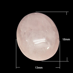 Розовый Кварц Кабошоны из камня, овальные, розовый кварц, 18x13x5 мм