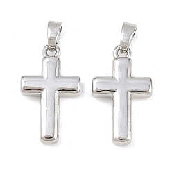 Платина Латунные подвески, крест прелести, платина, 18.5x11x3 мм, отверстие : 4.5x3 мм