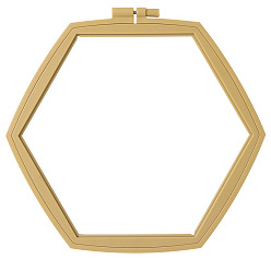 Цвет Древесины Регулируемые шестигранные пяльцы из абс-пластика, пяльцы для вышивки крестом по кругу, для шитья, проект по рукоделию и вышивке своими руками, деревесиные, 260x240 мм