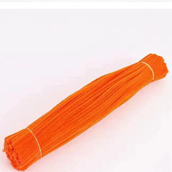 Tomato DIY Plush Sticks, with Iron Core, Pipe Cleaners, Kid Craft Material, Tomato, 295x6mm, 100pcs/set