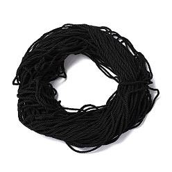 Black Polyester Cord, Twisted Cord, Black, 5mm, about 97~100m/bundle