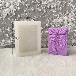 Dragonfly Rectangle/Oval Food Grade Silicone Candle Molds, For Candle Making, Dragonfly, 9.5x7.3cm