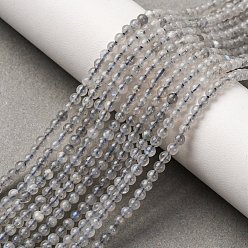 Лабрадорита Природные лабрадорита бисер нитей, круглые, 3 мм, отверстие : 0.8 мм, около 136 шт / нитка, 15.04'' (38.2 см)