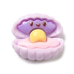 Shell Shape Кабошоны из непрозрачной смолы на тему океана, морские животные кабошоны, формы раковины, 12x13x5.5 мм