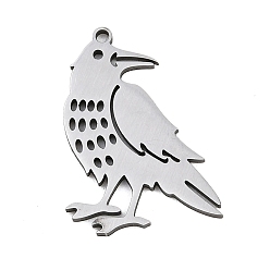 Нержавеющая Сталь Цвет 201 подвески из нержавеющей стали, очарование птицы, лазерная резка, анти-тускнение, цвет нержавеющей стали, 20x14.5x1 мм, отверстие : 0.7 мм