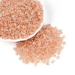 Сэнди Коричневый Прозрачные цветные блестящие стеклянные бусины, овальные, 2-луночное, песчаный коричневый, 3~4.5x5~6x2.5~3 мм, отверстие : 1~1.2 мм, Около 6080 шт / фунт