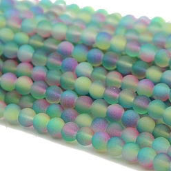 Средний Аквамарин Светящиеся стеклянные бусины из искусственного нефрита, изготовление аксессуаров для браслета своими руками, светящиеся в темноте бусы, средний аквамарин, 8 мм, 95~105 шт