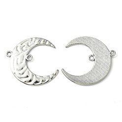 Antique Silver Tibetan Style Links connectors, Lead Free and Cadmium Free, Crescent, Antique Silver, 36x33x1.5mm, Hole: 2mm
