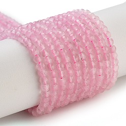 Бледно-Розовый Кошачие глаза, граненые, рондель, розовый жемчуг, 3x2.5 мм, отверстие : 0.6 мм, около 153 шт / нитка, 14.17'' (36 см)