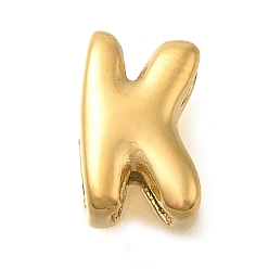 Letter K Ионное покрытие (ip) 304 подвески из нержавеющей стали, реальный 14 k позолоченный, Письмо K, 8.5x5.5x4 мм, отверстия : 2.5x1.5 mm и 3x1.5 мм