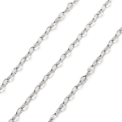 Платина 10 м латунные кабельные цепи, пайки, без кадмия, без никеля и без свинца, с катушкой, платина, 3x1.5x1.5 мм