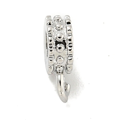 Платина Поручни из латунной трубы с покрытием стойки, петля под залог, долговечный, без свинца и без кадмия, платина, 9.5x6.5x3 мм, отверстие : 1.4 мм