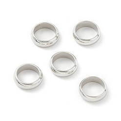 Нержавеющая Сталь Цвет Не тускнеет 201 разделительные бусины из нержавеющей стали, плоско-круглые, цвет нержавеющей стали, 8x2.5 мм, отверстие : 6 мм