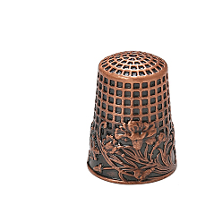 Красная Медь Металлическая защита пальцев для швейных наперстков, регулируемый защитный экран для пальцев, швейные инструменты, Красная медь, 23x19 мм